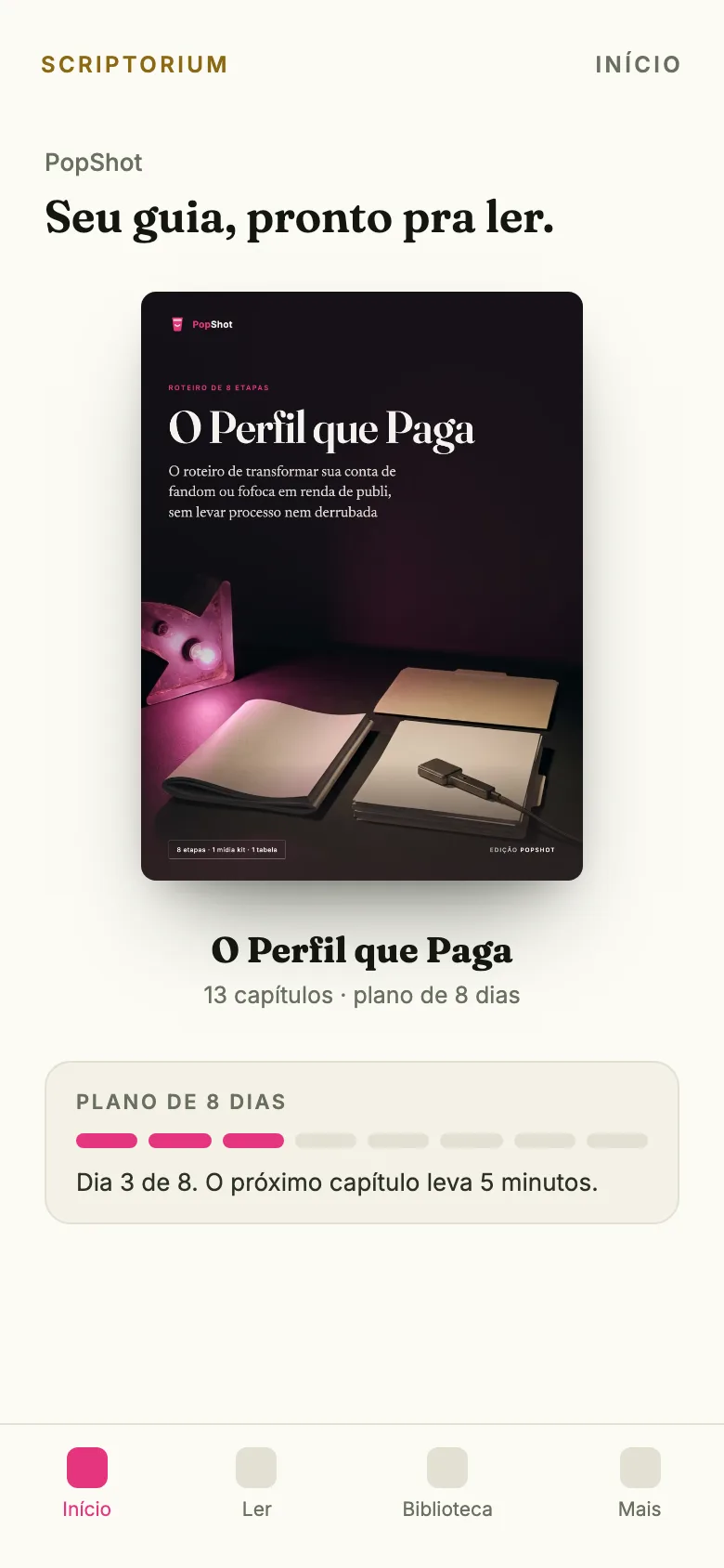 O app O Perfil que Paga no celular